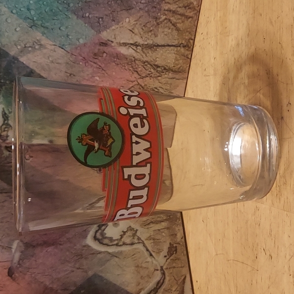 Vintage Budweiser Beer Bar Pint Glass With Anheuser Busch Eagle Logo Collectible - Picture 1 of 6